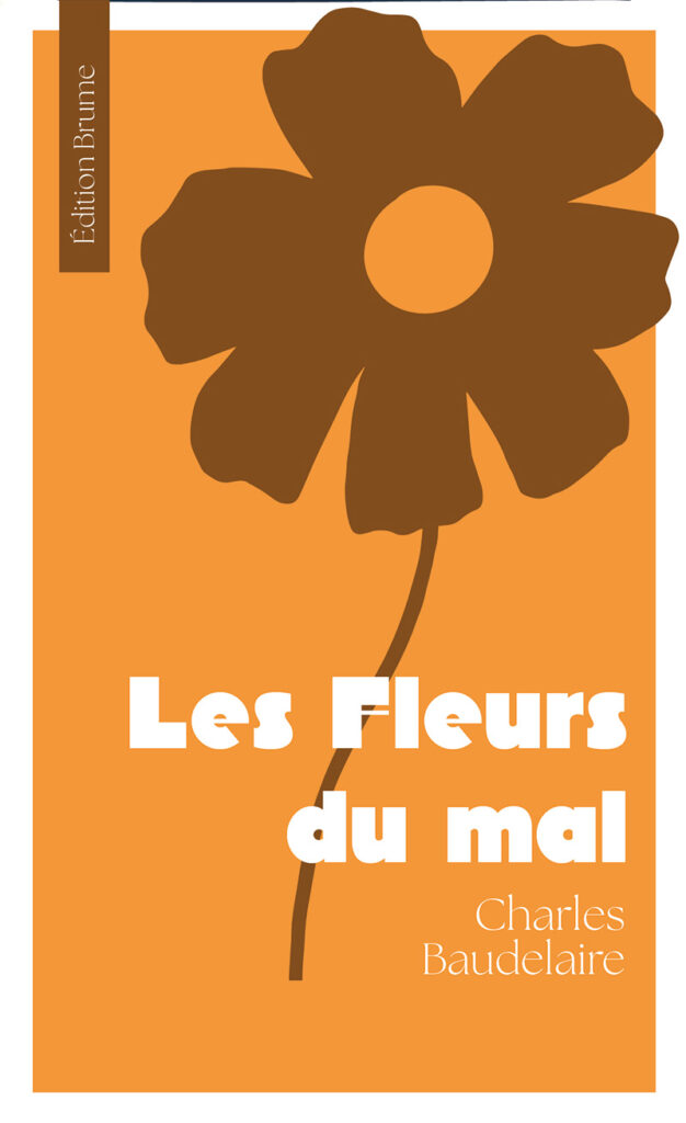 Maquette de la couverture des Fleurs du mal pour le design couverture collection de livre par Nekae Studio.