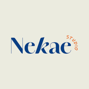 Logo Nekae Studio en couleur de Klara EDERN graphiste freelance - création de logo, identité visuelle et supports de communication.