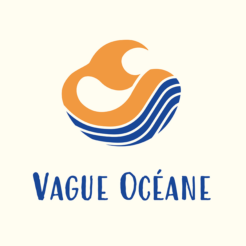 Logo principal issu de l'identité visuelle marque surf de Vague Océane, conçu par Nekae Studio.