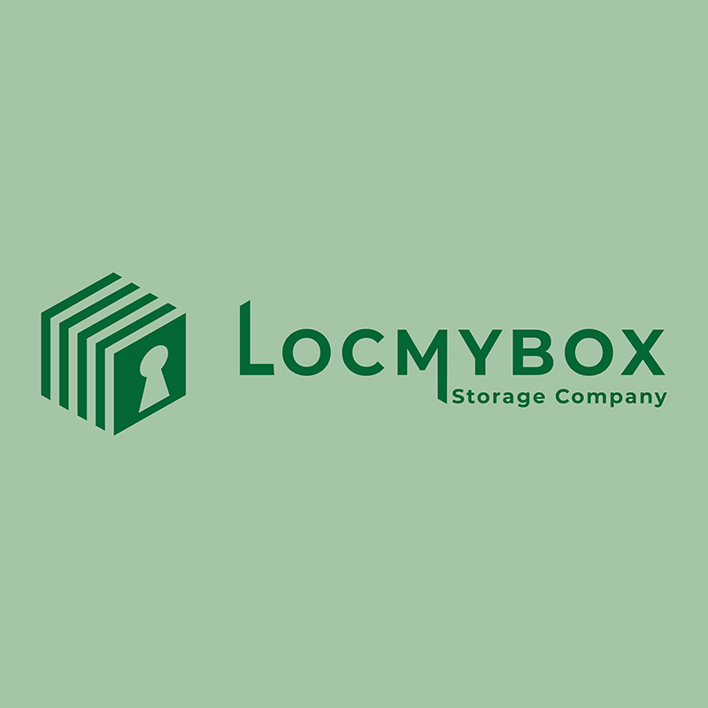 Logo secondaire de l'identité visuelle self-stockage LOCMYBOX par Nekae Studio.