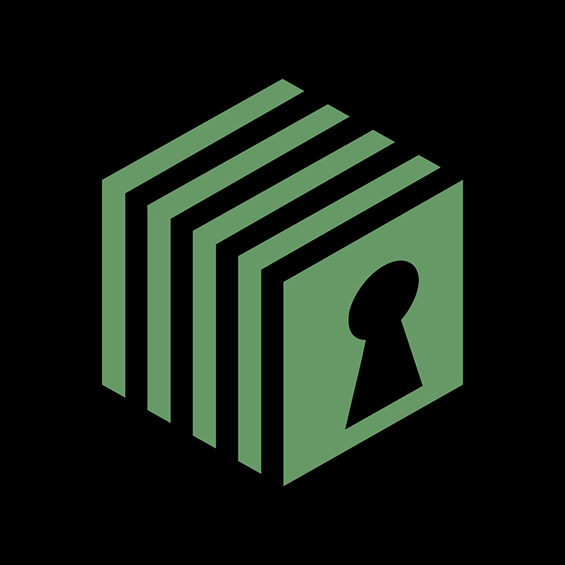 Logo symbole provenant de l'identité visuelle self-stockage LOCMYBOX, créé par Nekae Studio.