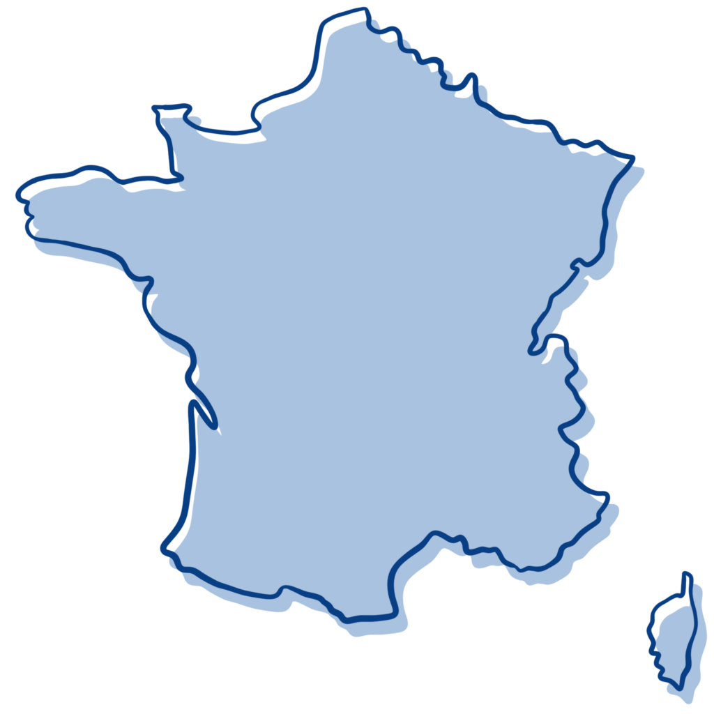 Carte du pays de la France réalisé par Nekae Studio