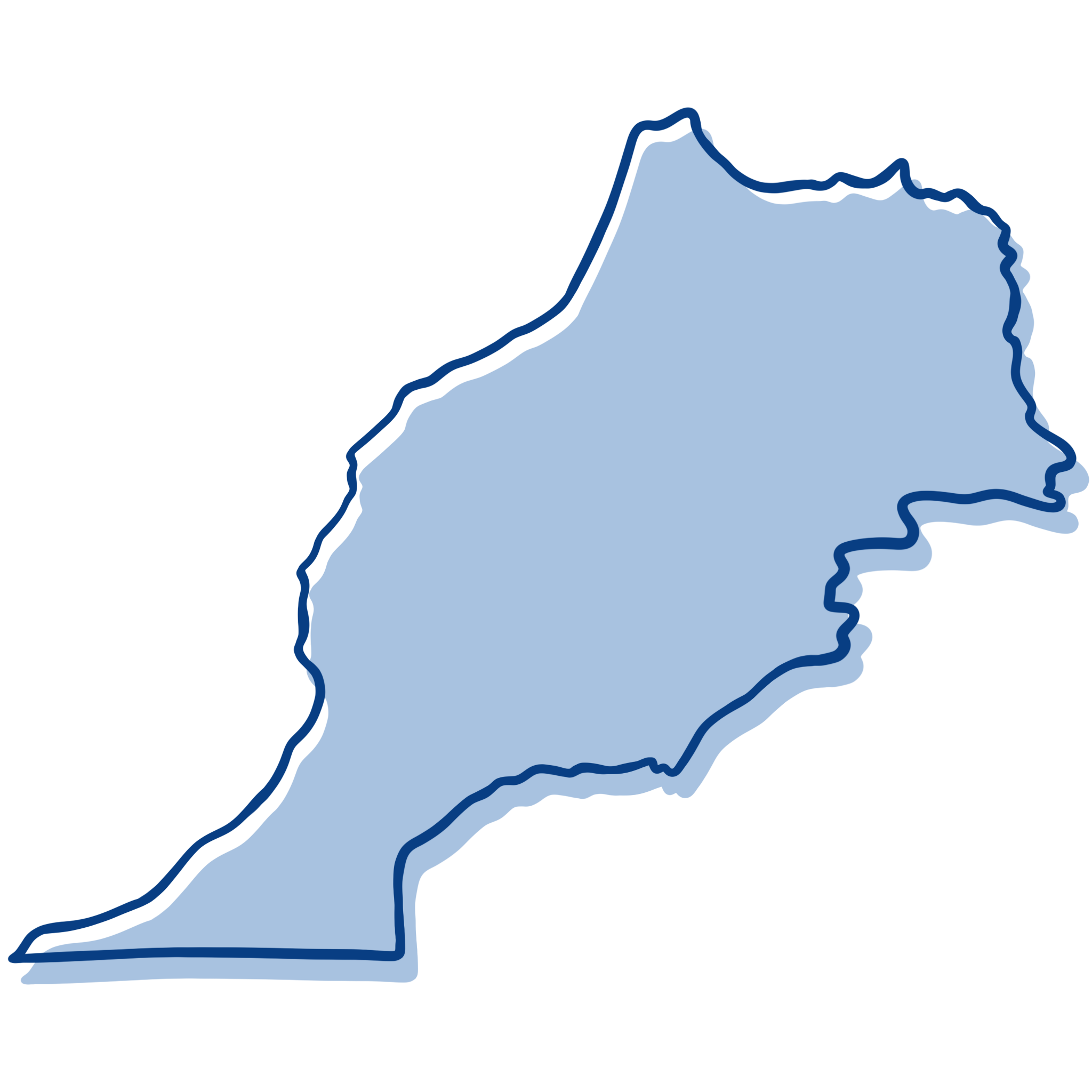 Carte du pays du Maroc réalisé par Nekae Studio